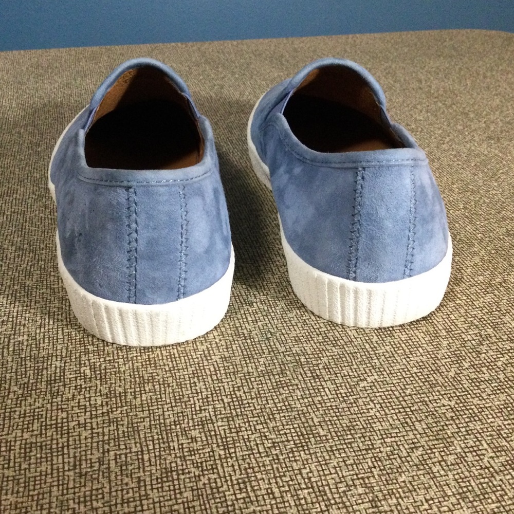 Frye Camille Blue Suede Slip On Sneakers - Picture 7 of 10